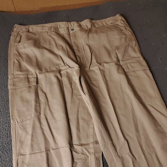 Boulder Creek Trading Cargo Pants Big Tall Mens Size 50 38L Cream Beige Chino Kh - Picture 2 of 7